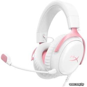 Купить HyperX Cloud III (белый/розовый) (9W1Q4AA) в Минске, доставка по Беларуси