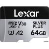 Lexar 64Gb microSDXC SILVER PLUS LMSSIPL064G-BNANG