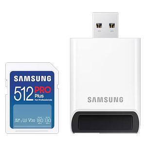 Samsung 512GB PRO Plus 2023 SDXC (MB-SD512SB) +картридер