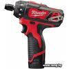 Milwaukee M12 BD-202C 4933441900 (с 2-мя АКБ, кейс)