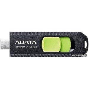 Купить 64GB ADATA UC300 ACHO-UC300-64G-RBK/GN (черный/зеленый) в Минске, доставка по Беларуси