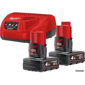 Milwaukee M12 M12NRG-402 4933459211 (2 x 12В/4 Ач + 12В)