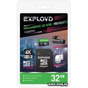 Купить Exployd 32Gb microSDHC EX32GCSDHC10-U1-V10 + adapter в Минске, доставка по Беларуси