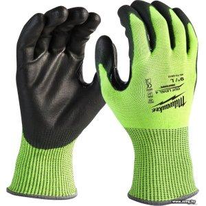 Перчатки хозяйственные Milwaukee Hi-Vis Cut level 4/D 10/XL