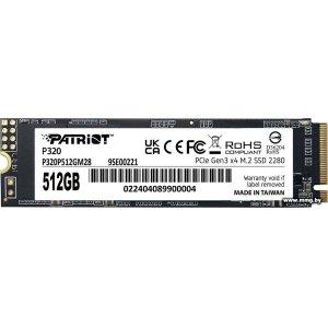 Купить SSD 512GB Patriot P320 P320P512GM28 в Минске, доставка по Беларуси