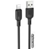 Кабель Borofone BX113 USB Type-A - Lightning (1 м, черный)