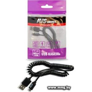 Кабель AVS MR-32 USB Type-A - microUSB (2 м, черный)