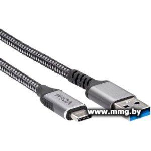Кабель VCOM CU401M-1M USB 3.2 Gen2 Type-A - USB 3.1 Type-C (1 м, черный)