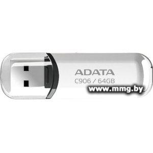 Купить 64GB ADATA C906 (белый) (AC906-64G-RWH) в Минске, доставка по Беларуси