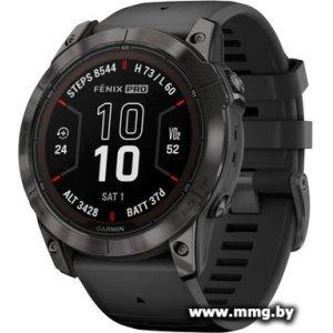 Garmin Fenix 7X Pro Sapphire Solar карбон-серый титан/черный
