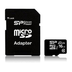 SILICON POWER 16Gb MicroSD Card 10 UHS-I +adapter