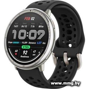 Купить Amazfit Active 2 (серебристый, с черным силиконовым ремешком в Минске, доставка по Беларуси