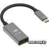 Адаптер VCOM CU480M USB Type-C - DisplayPort (0.15 м, серый)