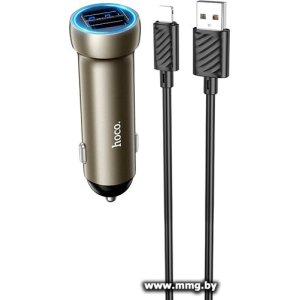 Автозарядка Hoco Z54 Lightning (золотой)