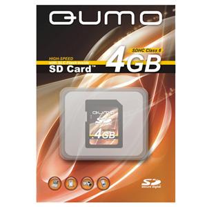 Купить QUMO 4GB MicroSD Card Class 4 +adapter в Минске, доставка по Беларуси