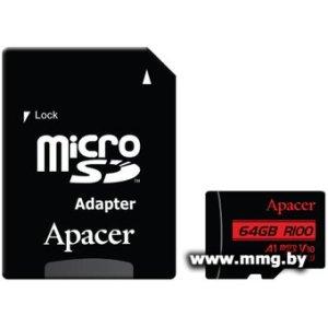 Apacer 64Gb microSDXC R100 AP64GMCSX10UB-R