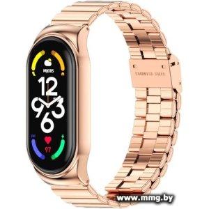 Браслет Блочный для Xiaomi Smart Band 7 (розовое золото)