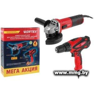 Wortex 1329385 (болгарка, шуруповерт, 5 дисков)
