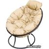 Кресло M-Group Папасан мини 12060401 (черный/бежевая подушка