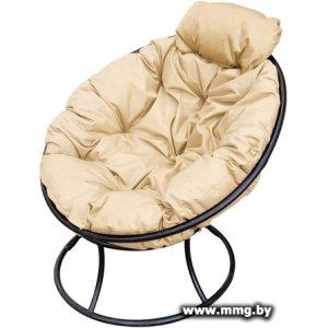 Кресло M-Group Папасан мини 12060401 (черный/бежевая подушка