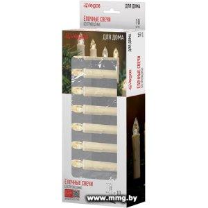 Гирлянда Vegas Елочные свечи на клипсах с пультом (белый теп