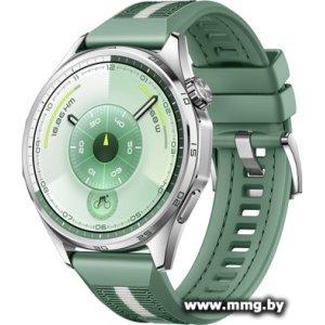 Huawei Watch GT 6 46 мм (серебристый, с зеленым плетеным рем