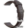 Ремешок Rumi кожаный Slim 22 мм (темно-коричневый)