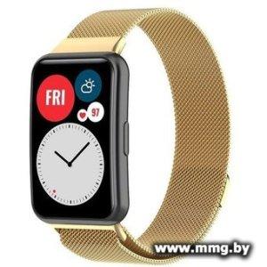 Браслет Rumi Milanese loop металлический для Huawei Watch FIT, Watch FIT Elegant (золотистый)