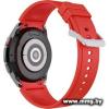Ремешок Rumi Classic силиконовый для Samsung Galaxy Watch4/5/6 (20 мм, красный)