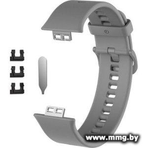 Ремешок Rumi силиконовый для Huawei Watch FIT, Watch FIT Elegant (серый)