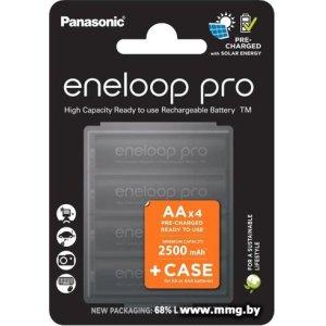 Аккумулятор Panasonic Eneloop Pro AA BK-3HCDE/4CP+case (4 шт)