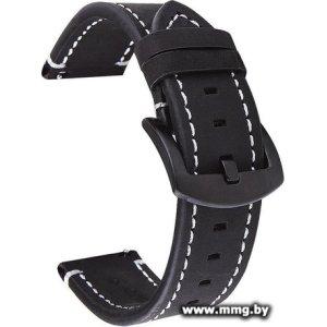 Купить Ремешок Rumi кожаный Leather GT3 20 мм (матовый черный) в Минске, доставка по Беларуси