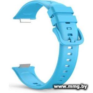 Купить Ремешок Rumi силиконовый для Huawei Watch FIT 2 (голубой) в Минске, доставка по Беларуси