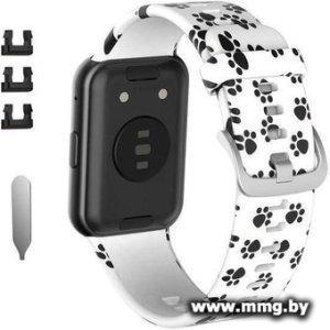 Ремешок Rumi силиконовый для Huawei Watch FIT, Watch FIT Elegant (следы)