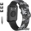 Ремешок Rumi силиконовый для Huawei Watch FIT, Watch FIT Elegant (черный камуфляж)