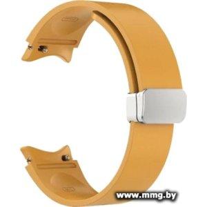 Ремешок Rumi Flex Buckle силиконовый для Samsung Galaxy Watch4/5/6 (20 мм, горчичный)