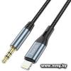 Кабель Hoco DUP03 Lightning - 3.5 Jack (1 м, металлик)