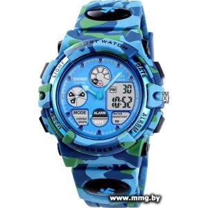 Купить Наручные часы Skmei 1163 (голубой камуфляж) в Минске, доставка по Беларуси