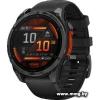 Garmin Fenix 8 47мм (серый, черный силиконовый ремешок)