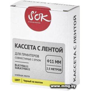 Картридж-лента для термопринтера Sakura Printing BLK5YBA11 (черный на желтом)