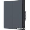 Выключатель Aqara Smart Wall Switch H1 двухклавишный без нейтрали (графит) (WS-EUK02 graphite)