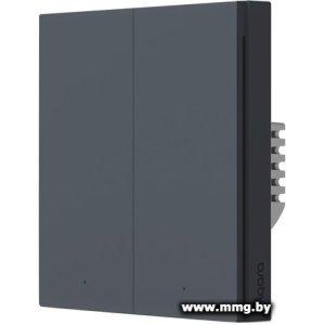 Выключатель Aqara Smart Wall Switch H1 двухклавишный без нейтрали (графит) (WS-EUK02 graphite)
