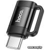 Адаптер Hoco UA31E USB Type-C - Lightning (черный)
