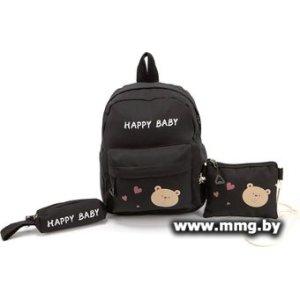 Купить Рюкзак Ecotope С пеналом и сумочкой 287-2005-BLK (черный) в Минске, доставка по Беларуси