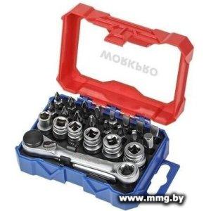 Набор трещотка с головками и битами Workpro WP200535 (24 предмета)