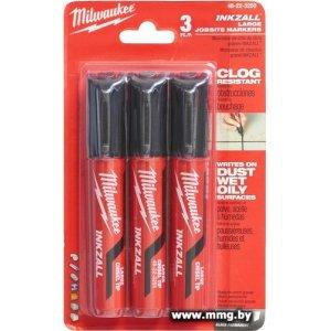 Маркер Milwaukee Inkzall L 4932471554 (3 шт, черный)