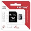 SmartBuy 4Gb microSDHC Card Сlass 4 +adapter