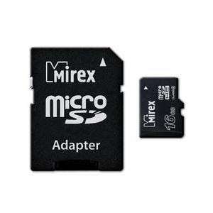 Купить Mirex 16Gb MicroSD Card Class 10 + adapter в Минске, доставка по Беларуси