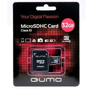 Купить QUMO 32GB MicroSD Card Class 10 UHS-I +adapter в Минске, доставка по Беларуси