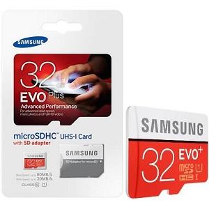 Купить Samsung 32Gb EVO+ microSDHC + адаптер [MB-MC32DA] в Минске, доставка по Беларуси